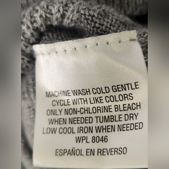 Tasso Elba XL Gray Lngsleeves 100% SUPIMACOTTON Turtleneck Knitted Men Sweater - Picture 5 of 9